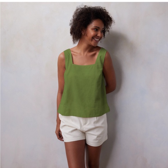 LC Lauren Conrad Hi-Low Squareneck Tank Top Size Medium - Picture 1 of 10
